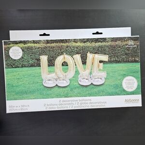 Gold 'LOVE' Decorative Balloon Set - AirLoonz